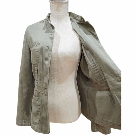 Gerald Darel Nolwenne Utility Jacket Khaki Green Size 10, 42 - Picture 6 of 9
